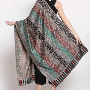 NEW Pashtush Women's Stole Shawl Wrap Faux Pashmina Ethnic Design Bamboo Soft